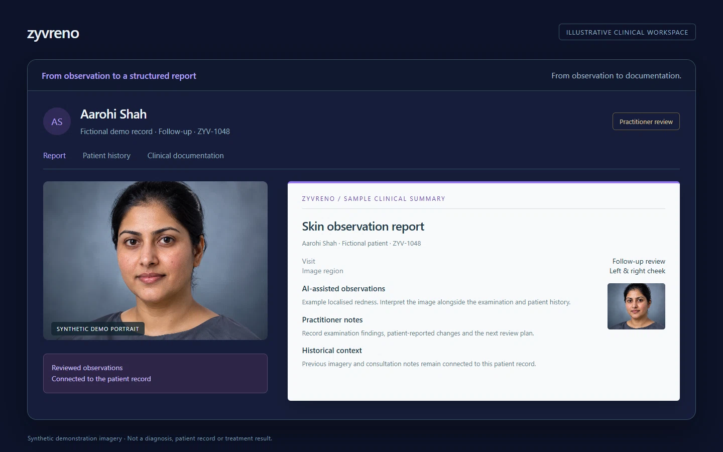 From observation to a structured report